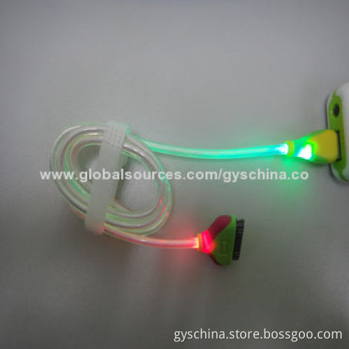 USB Data Cable with Light Flowing when Charging